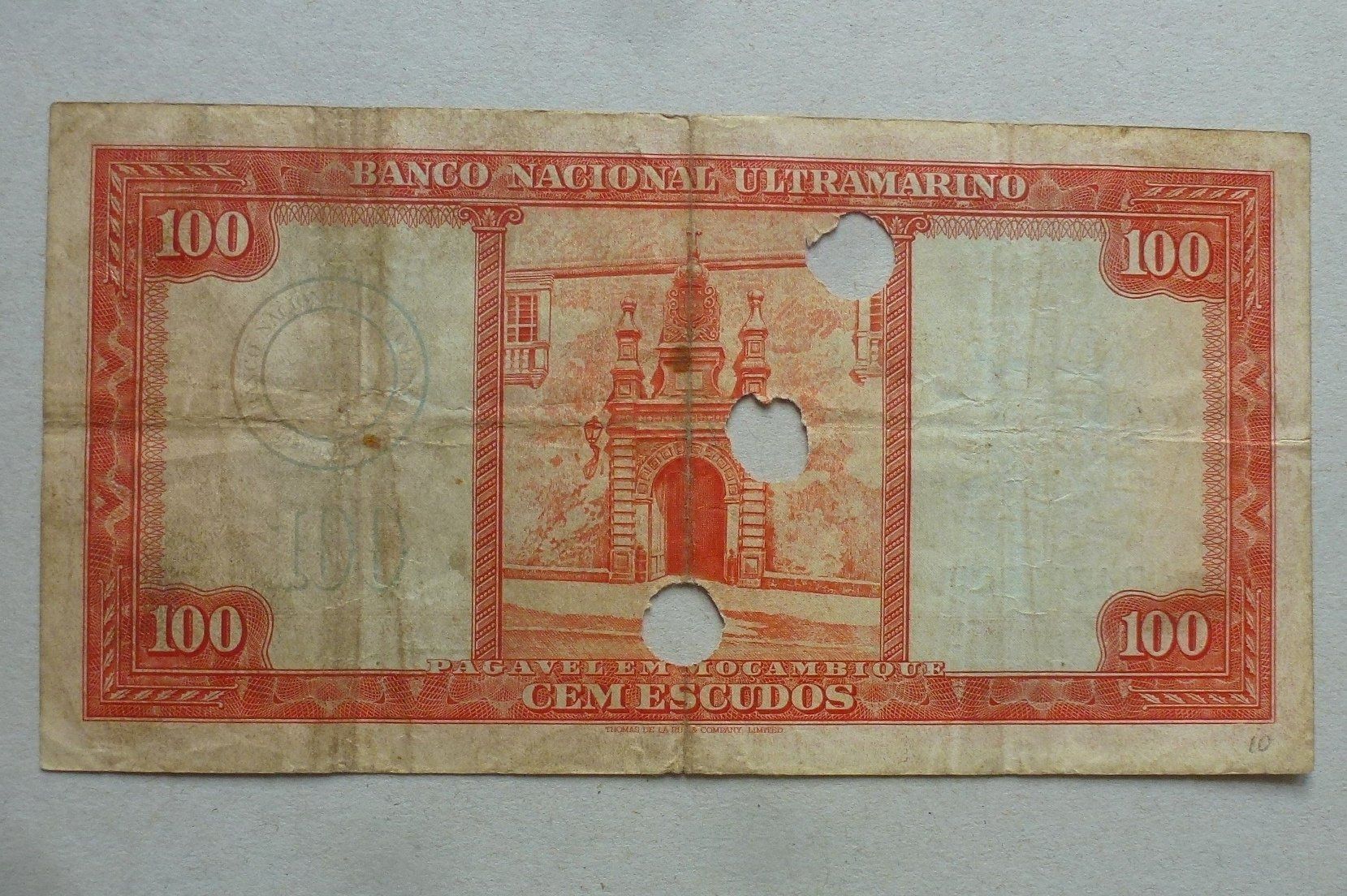 Banknoten: Mocambique ++ 100.- Escudos 1958 – Gebraucht aus Walkringen von Casablanca777 1