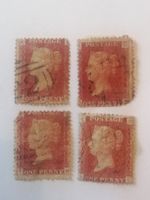 4mal One Penny Reds 1864 bis 1881 