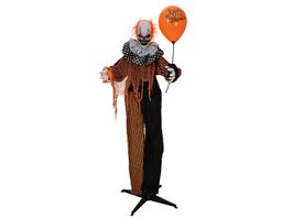 EUROPALMS Halloween Figur Clown mit Luftballon, animiert, 16