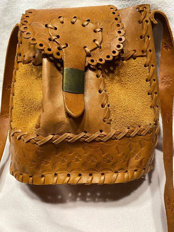 Céline Vintage bag Cuir Toile Bleu Marine ref.136189 - Joli Closet