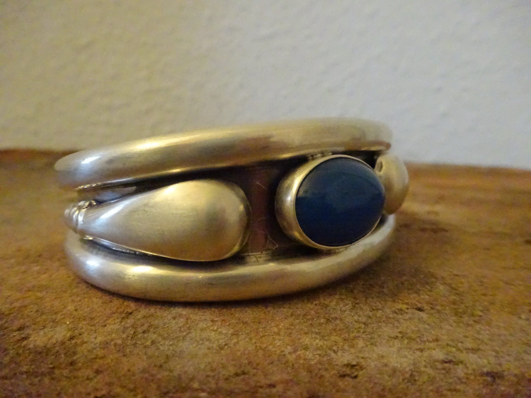 Bracciali & Braccialetti: Armreif blauer Achat / 925 Silber – Usato da Esslingen venduto da FetteSchnecke 1