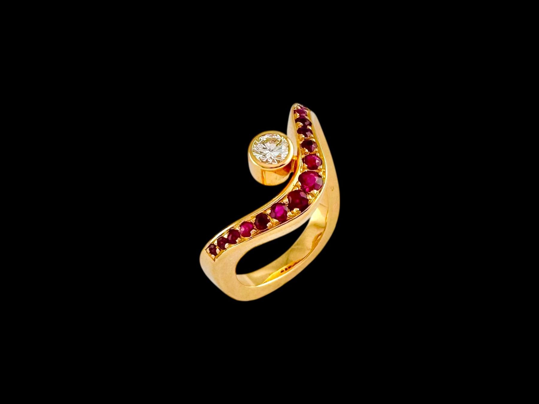 Anelli: MAX WAGNER, Zürich, Rubin - Diamant - Ring – Usato da Zuzwil SG venduto da artimmo 4