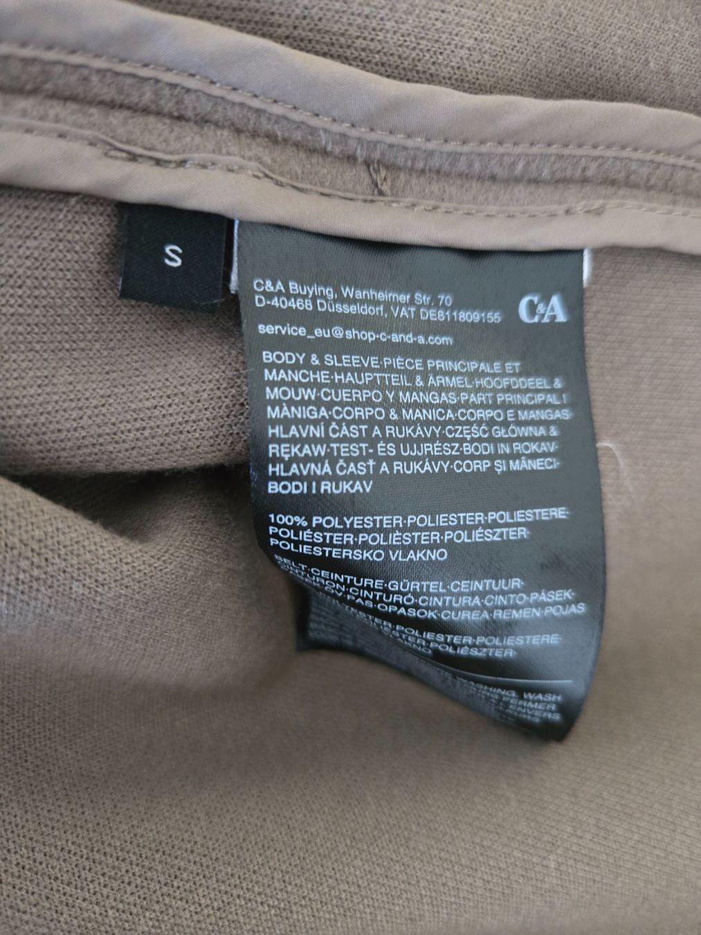 C&A Jacken: C&A LEICHTE JACKE, BRAUN, GRÖSSE S, EINMAL GETRAGEN – Neu (gemäss Beschreibung) aus Zug von joa_dp6f 4