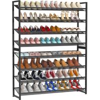 Metall Schuhregal verstellbar, teilbar Schuhablage 8-stufig