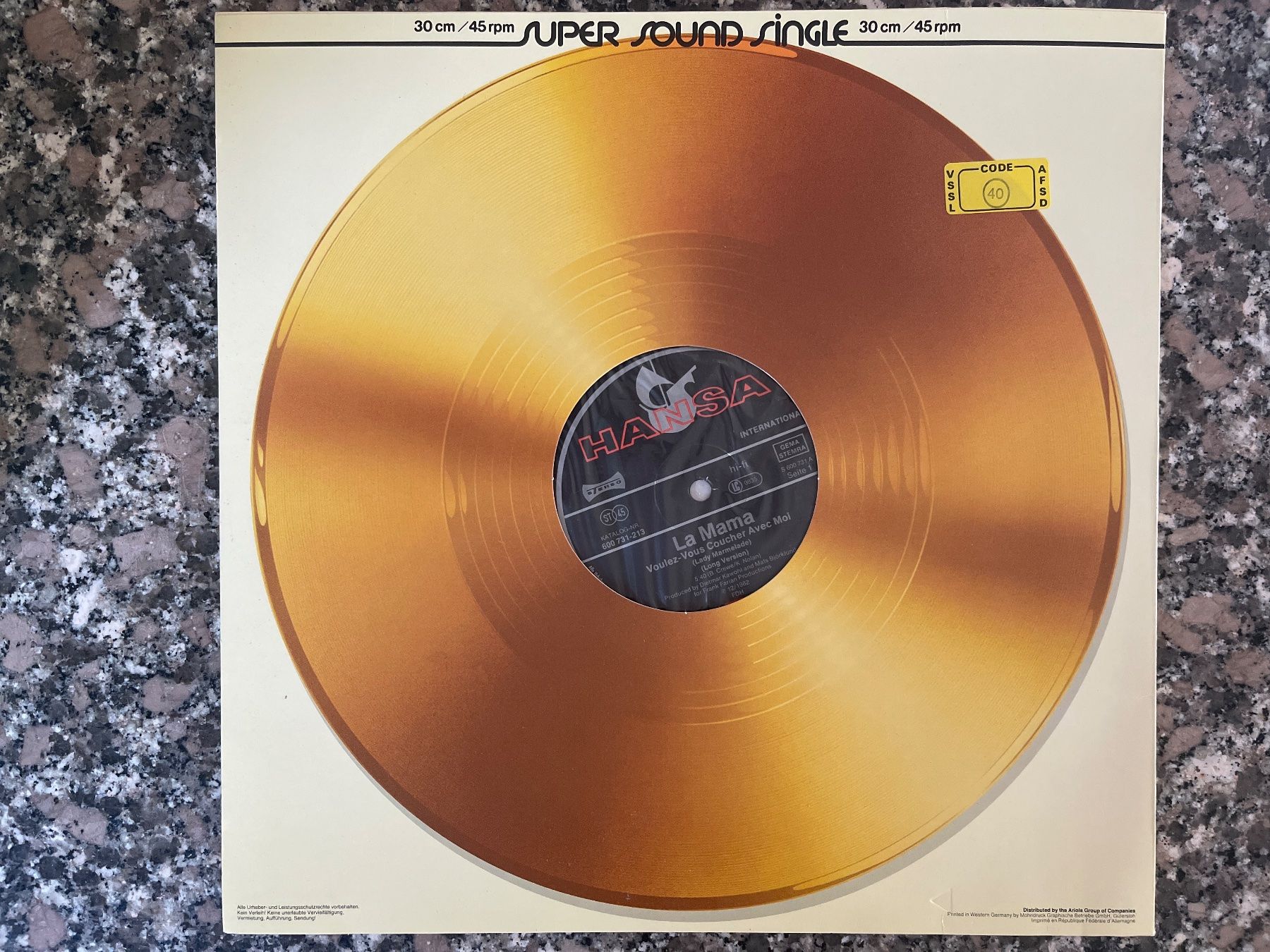 Dischi in vinile: P9/Hansa Schallplatte La Mama – Usato da Frutigen venduto da Philippe_jsp 1