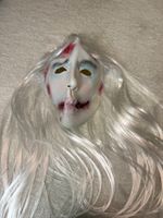 Masque d'Halloween Horreur Femme Blessée avec Cheveux 👻 ...