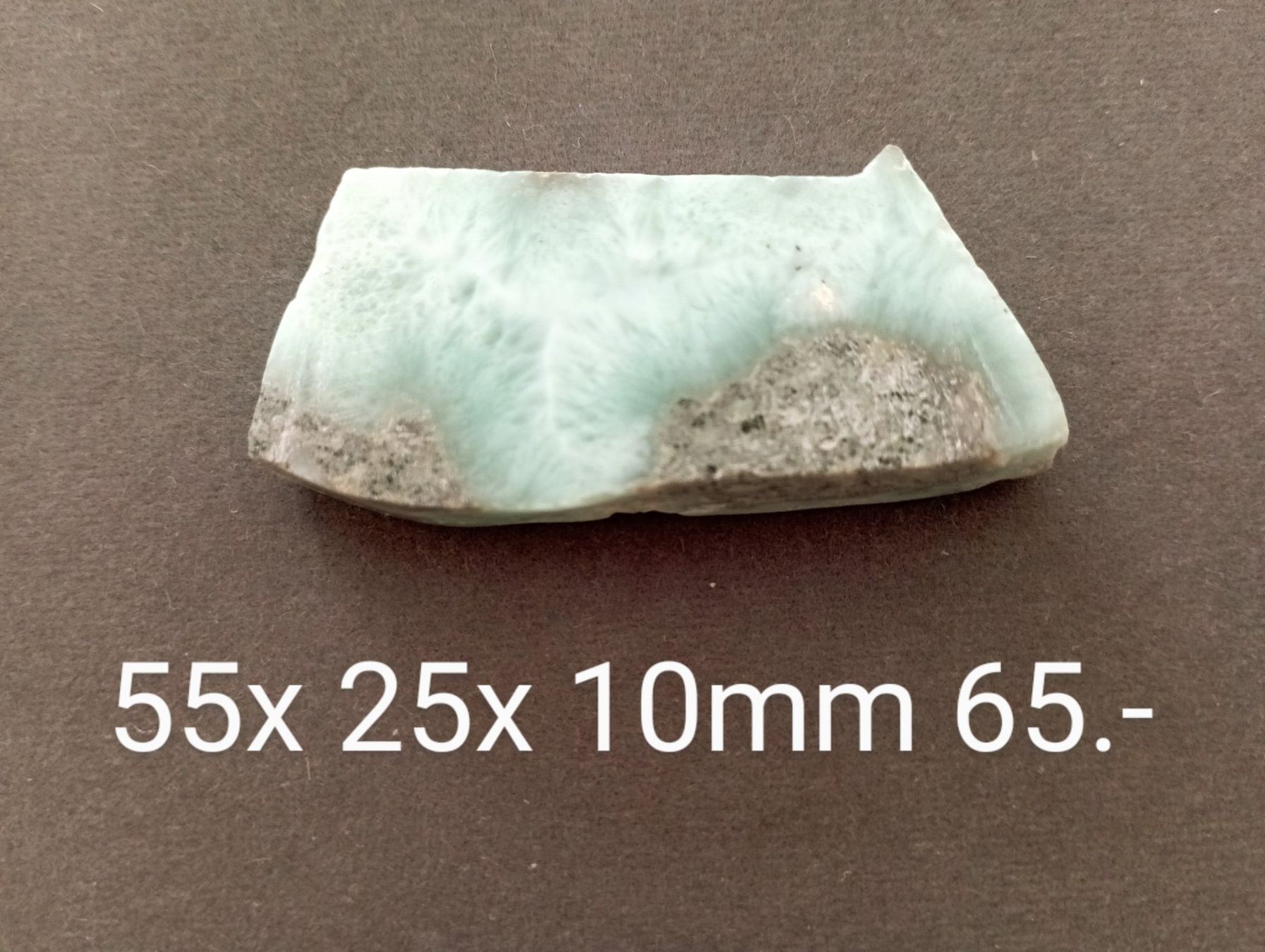 Pietre preziose: Schöne LARIMAR -Platte 65x25x10 mm – Nuovo (secondo la descrizione) da St. Gallen venduto da nataraj