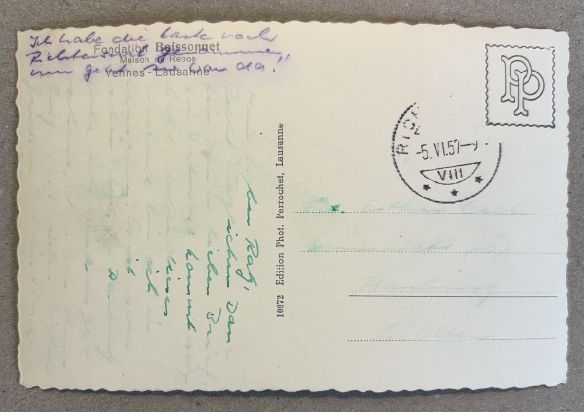 Cartoline postali: Fondation Beissonnet, Vennes - Lausanne  – Usato da Luzern venduto da Balbel 1