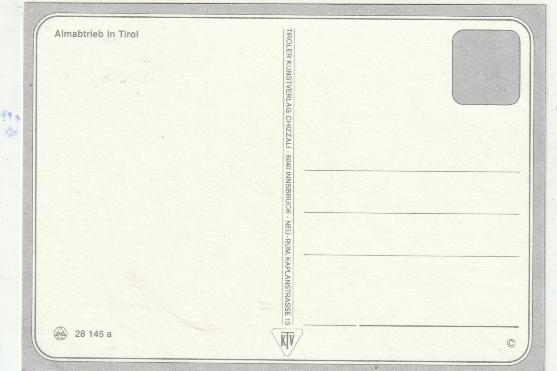 Cartoline postali: Almabtrieb in Tirol – Usato da Lumbrein venduto da made02 1
