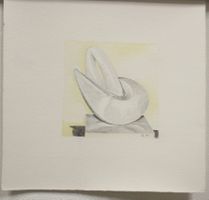Reuben MEDNIKOFF (1906-1975) Aquarell-Zeichnung Monogramiert