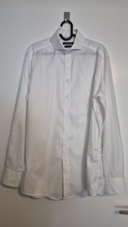 Herrenhemd von Dunmore, Grösse 40, weiss, modern fit