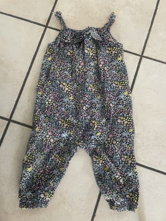 H&M Sommer-Spieler, Overall  Gr. 80 mit Blumenmuster