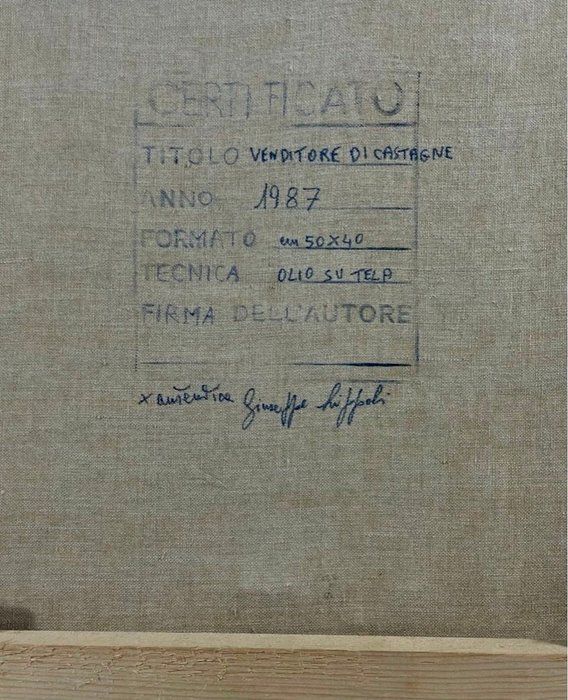 Dipinti: Giuseppe Lippoli - Venditore di castagne 1987 – Nuovo (secondo la descrizione) da Bruettisellen venduto da Collector_Store 6