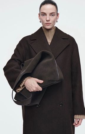 New Tasche TOTE BAG - Velour/Wildleder  in Dunkelbraun