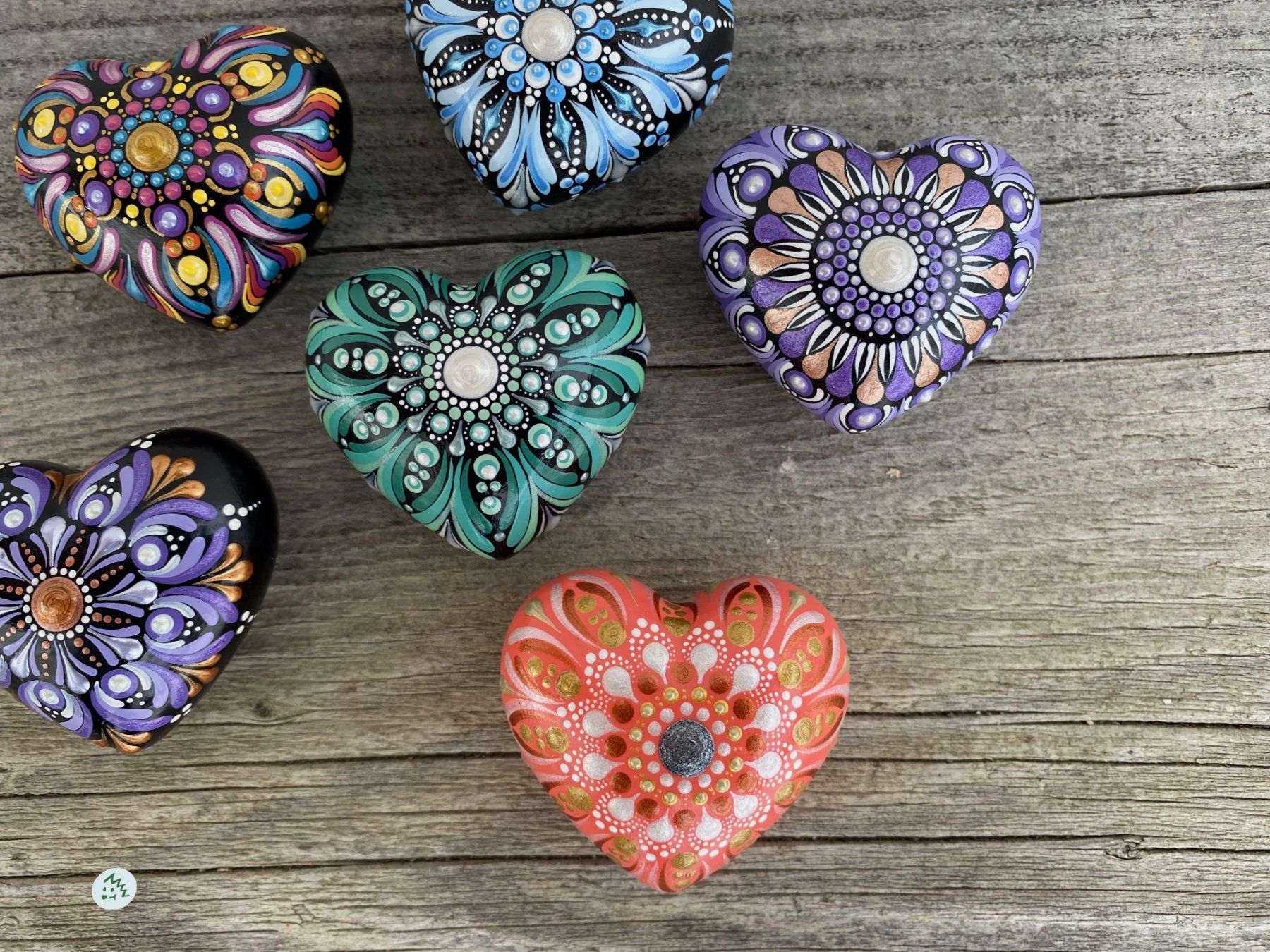 Tutte le decorazioni: Mandala Herz, Muttertag, Herz aus Gips bemalt, Geschenk – Nuovo e nell'imballaggio originale da Fanas venduto da Omibia 3