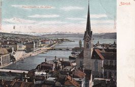 Zürich Fraumünster u. die Alpen 1902