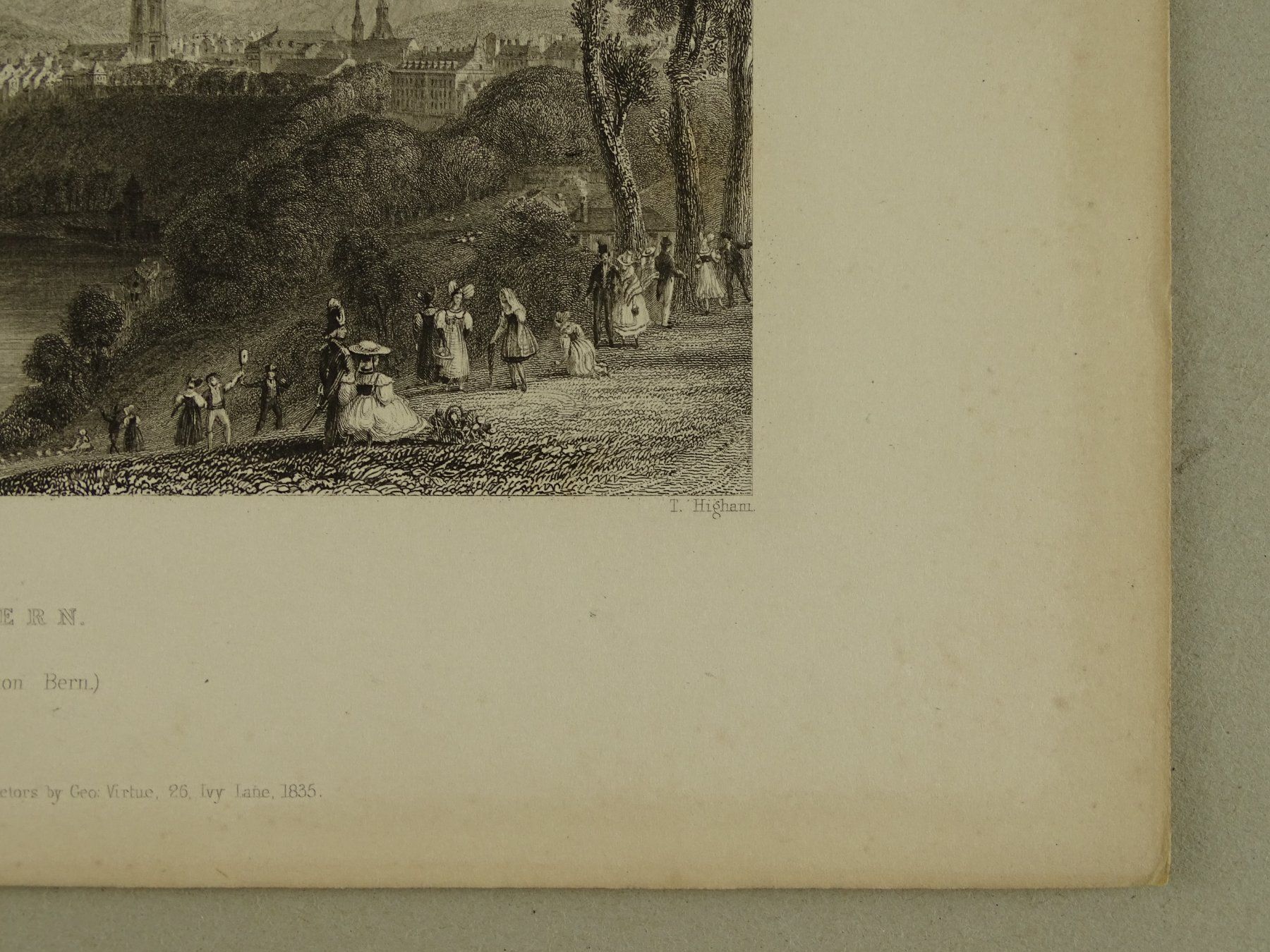 Incisioni: BERN, STAHLSTICH NACH BARTLETT 1836 – Usato da Grüningen venduto da Kartensammler 5