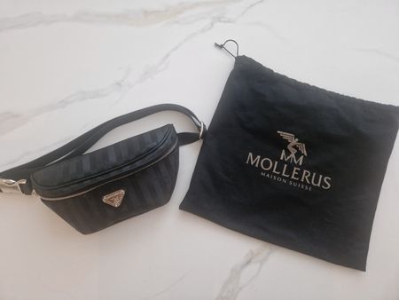 Maison Mollerus Gürteltasche, Schwarz - Neu!