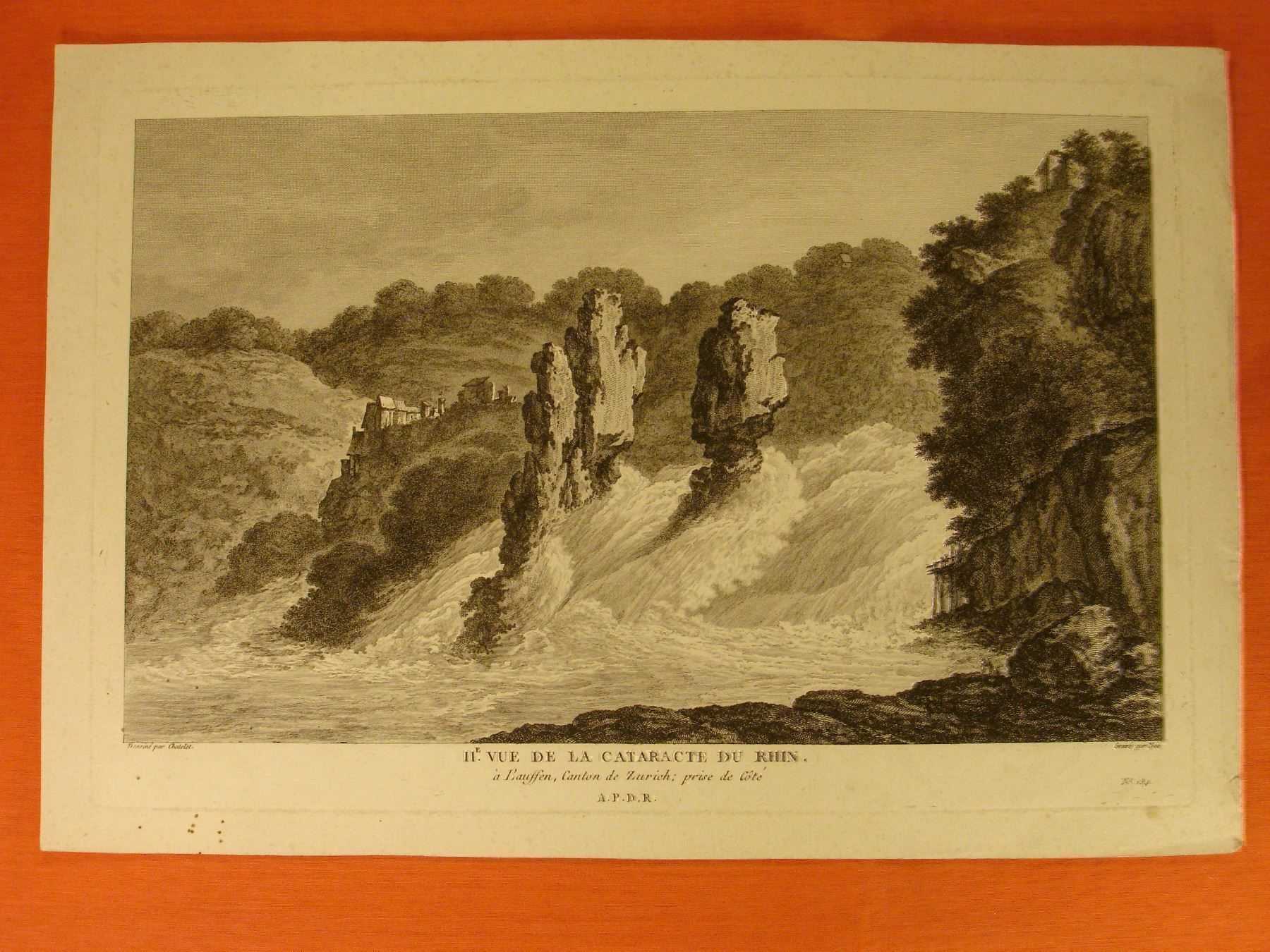 Incisioni: RHEINFALL, KUPFERSTICH 1788 – Usato da Grüningen venduto da Kartensammler