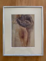 Bild  Druck  Akt  in  Passepartout  Metallrahmen / Glas