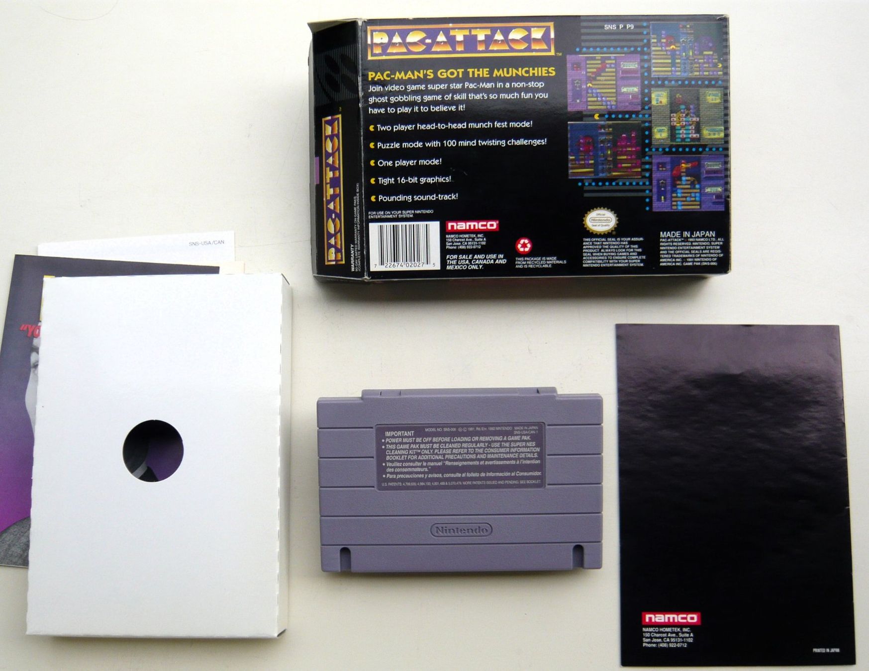 Nintendo Jeux: SNES: Pac Attack, CIB, Bon état + – D'occasion à Onex par Jaguar1986 3