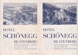 Alter Prospekt " Hotel Schönegg " Beatenberg.
