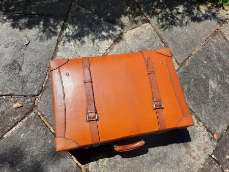 Reisekoffer Leder braun vintage guter Zustand