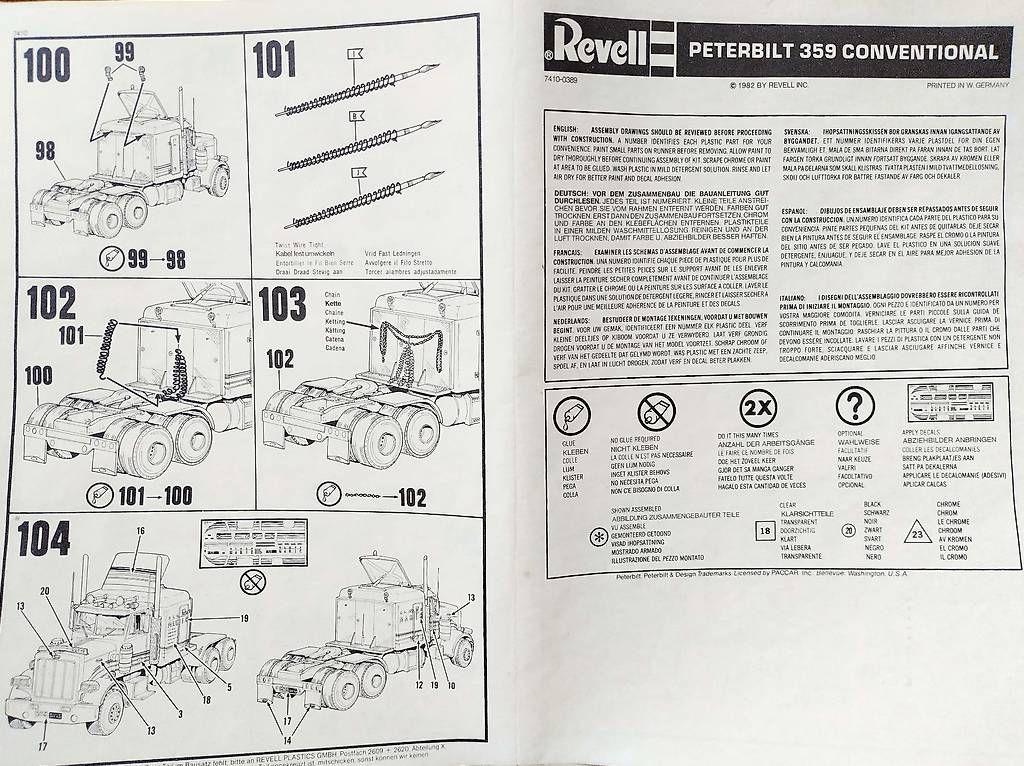 Kit di modellismo & Modellini statici: Maquette Revell 1982 ref. 7410 / Peterbilt 359 – Usato da La Chaux-de-Fonds venduto da Bobleche 3