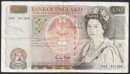 England 50 Pounds 1988