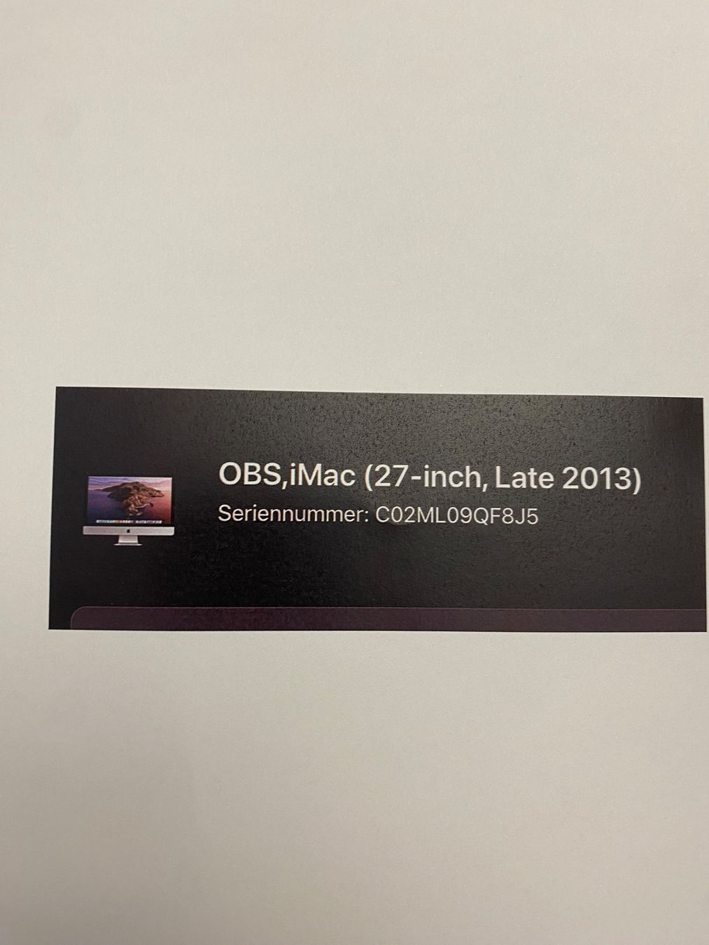 Apple PC: iMac OBS (27-inch, Late 2013) – Usato da Chur venduto da has_f8lc 2
