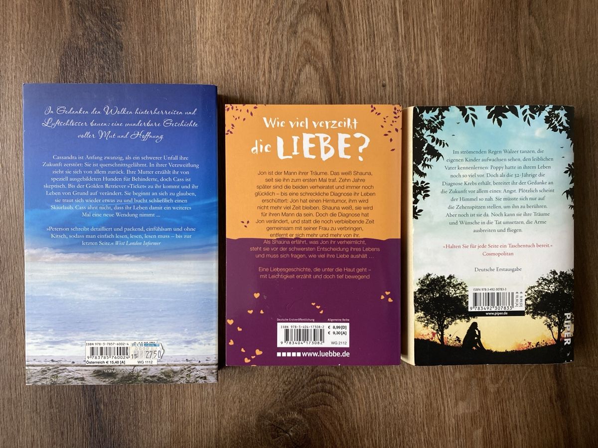 Livres: 3 berührende Romane – D'occasion à Schlosswil par maga09 1