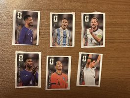 FIFA Sticker Fussballer 6 verschiedene Spieler Coca Cola 