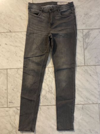 High Waist Skinny Fit Jeans Gr. 40 dunkelgrau Anthrazit