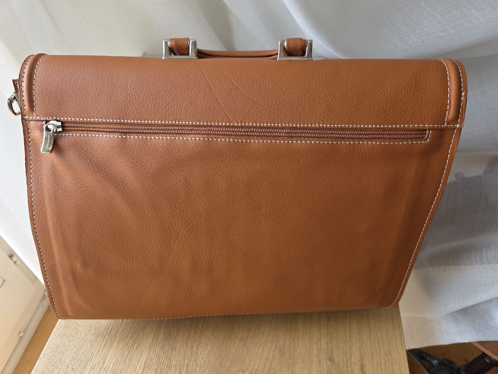 Koffer & Taschen: Aktentasche Vollnarbenleder, braun 2 Hauptfächern – Neu (gemäss Beschreibung) aus Zürich von Zanoni 1