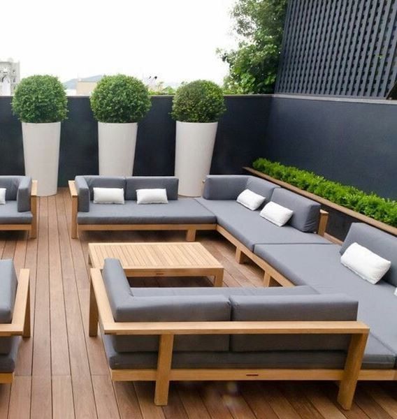 Divani: Sofa Outdoor Lounge Gartensofa Teakholz Gartenmöbel Couch – Nuovo e nell'imballaggio originale da Daisendorf venduto da Wohn-Kult 1