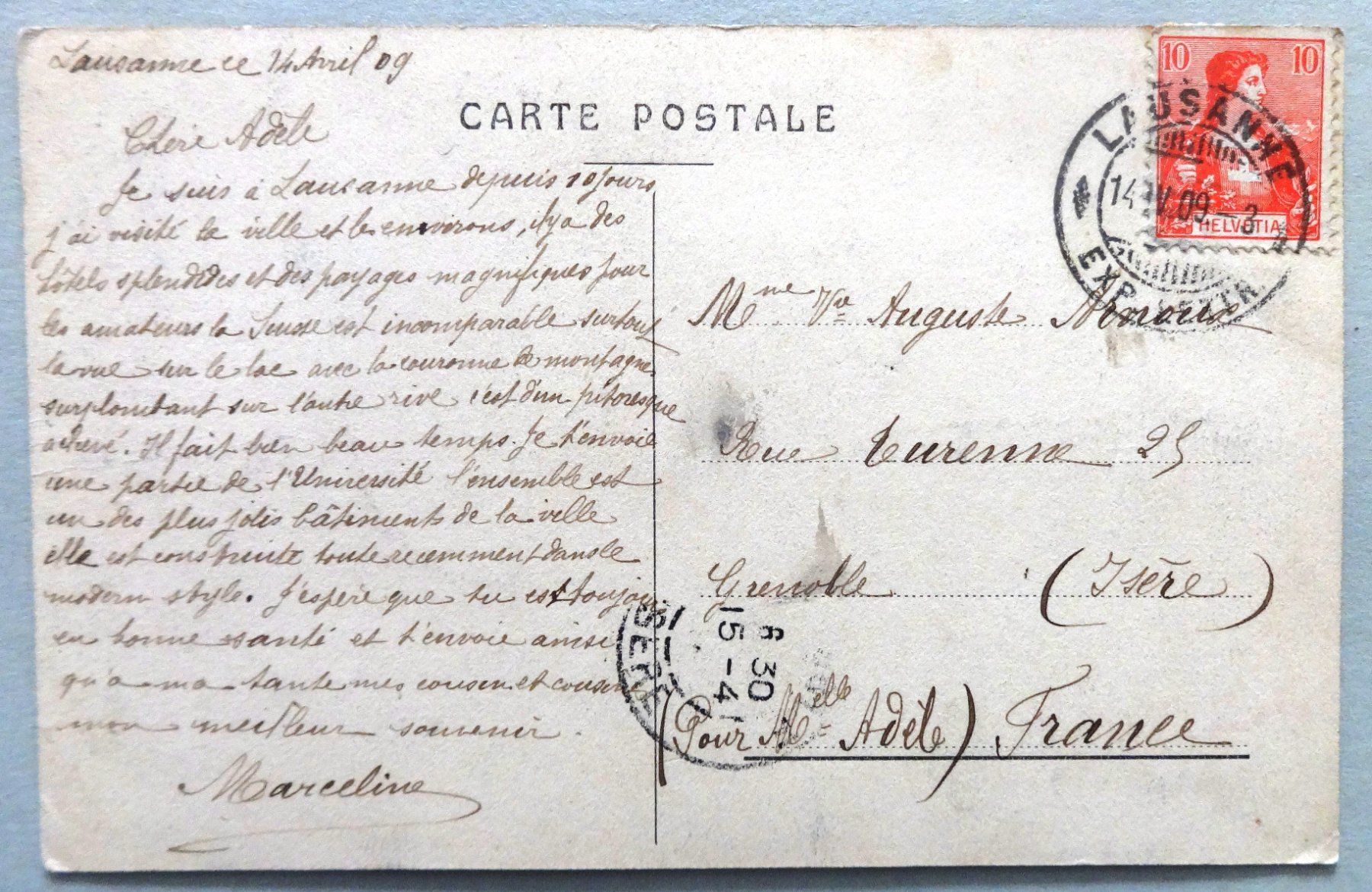 Cartoline postali: Lausanne - L' Intérieur de l' Université – Usato da Fétigny venduto da Billy2miny 1