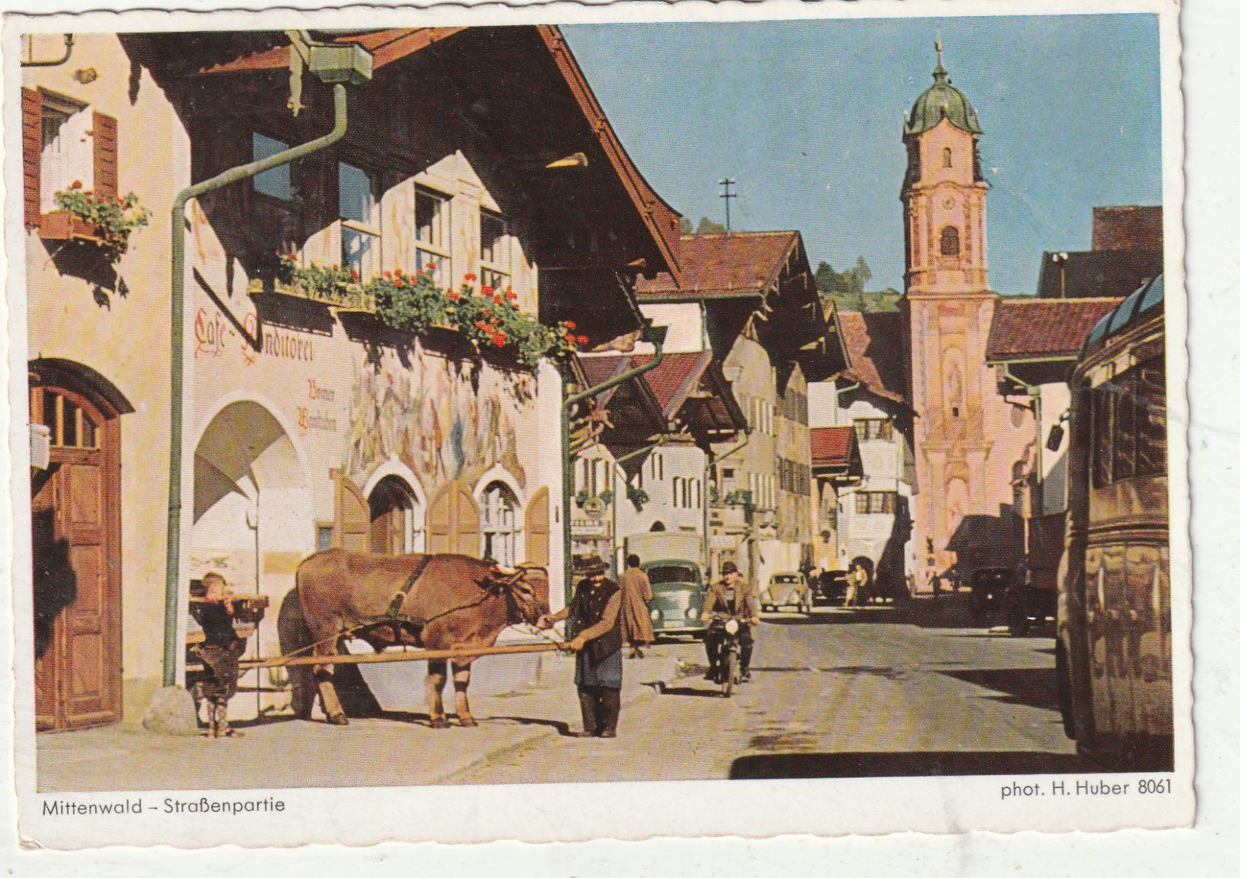 Cartes postales: Mittenwald Strassenpartie – D'occasion à Lumbrein par made02