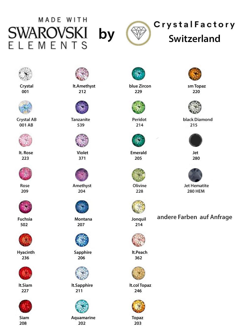 Ohrringe & -stecker: Ohrring  mit Swarovski Crystal / 31 Farben – Neu und originalverpackt aus Bottenwil von anh_5brz 2