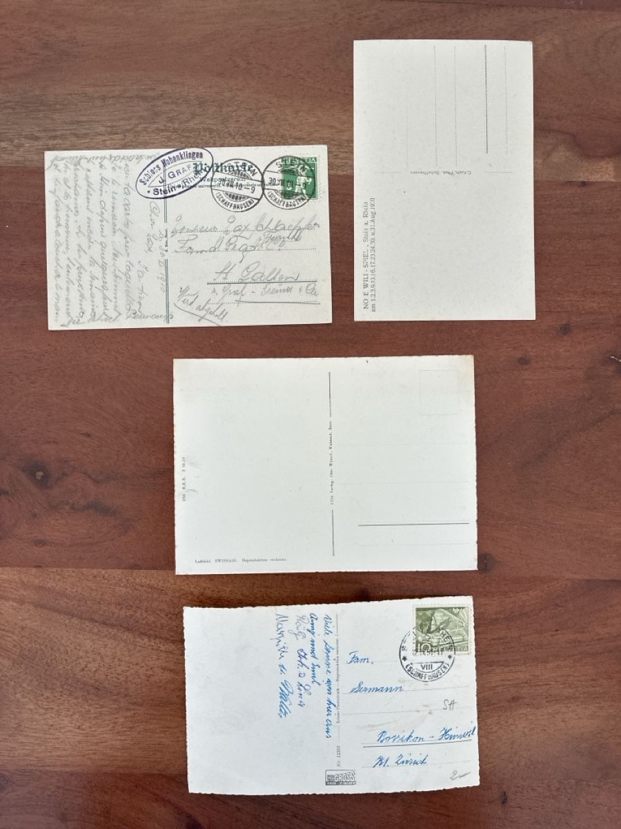 Cartoline postali: 6 Ansichtskarten Schweiz von Stein am Rhein SH – Usato da Oftringen venduto da Cla.vD.74 3