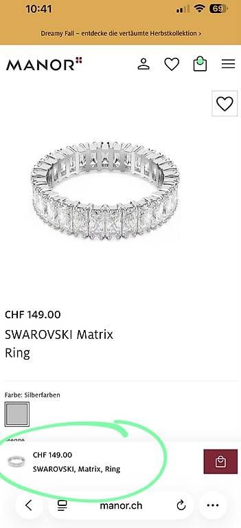 Swarovski Anelli: Wundervoller Swarowski Matrix-Ring Gr. 50 silber – Usato da Oberentfelden venduto da sanny_ 1