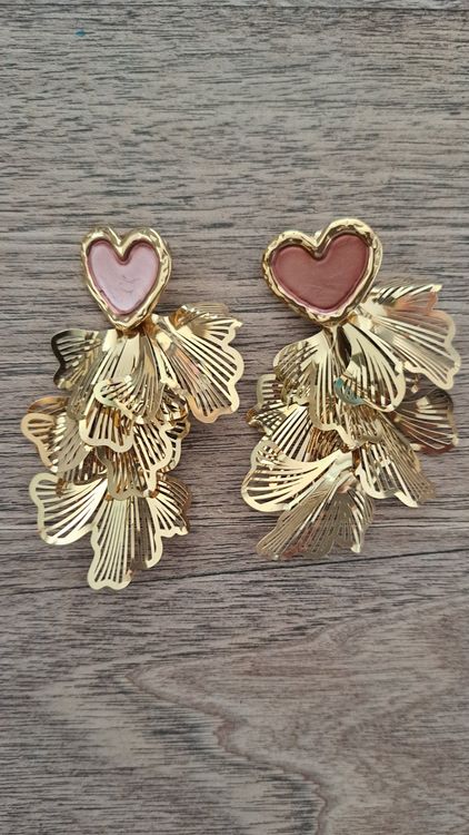 Boucles D'oreilles Pendantes Pompons En Soie Bleu Roi - Neuf Avec étiquettes