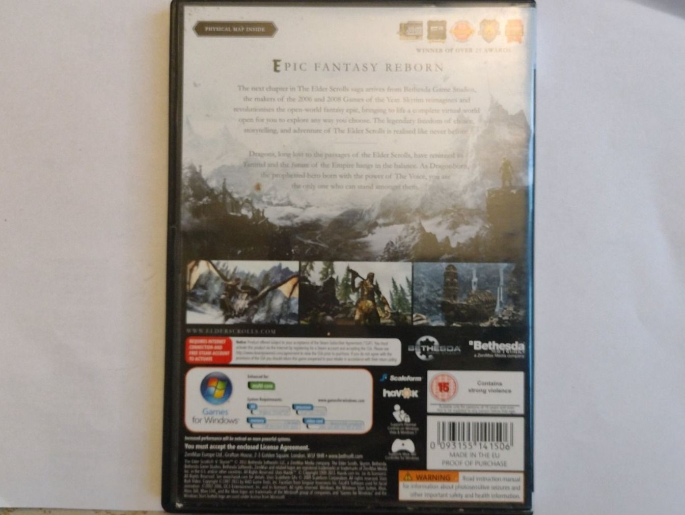 Giochi: SKYRIM The Elder Scrolls V PC Game DVD-Rom – Usato da Baden venduto da TellsKuchenhaus 1