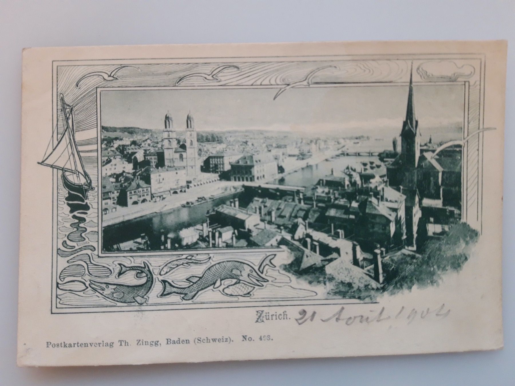 Ansichtskarten: Zürich 1904 – Gebraucht aus Sargans von nicsam1815