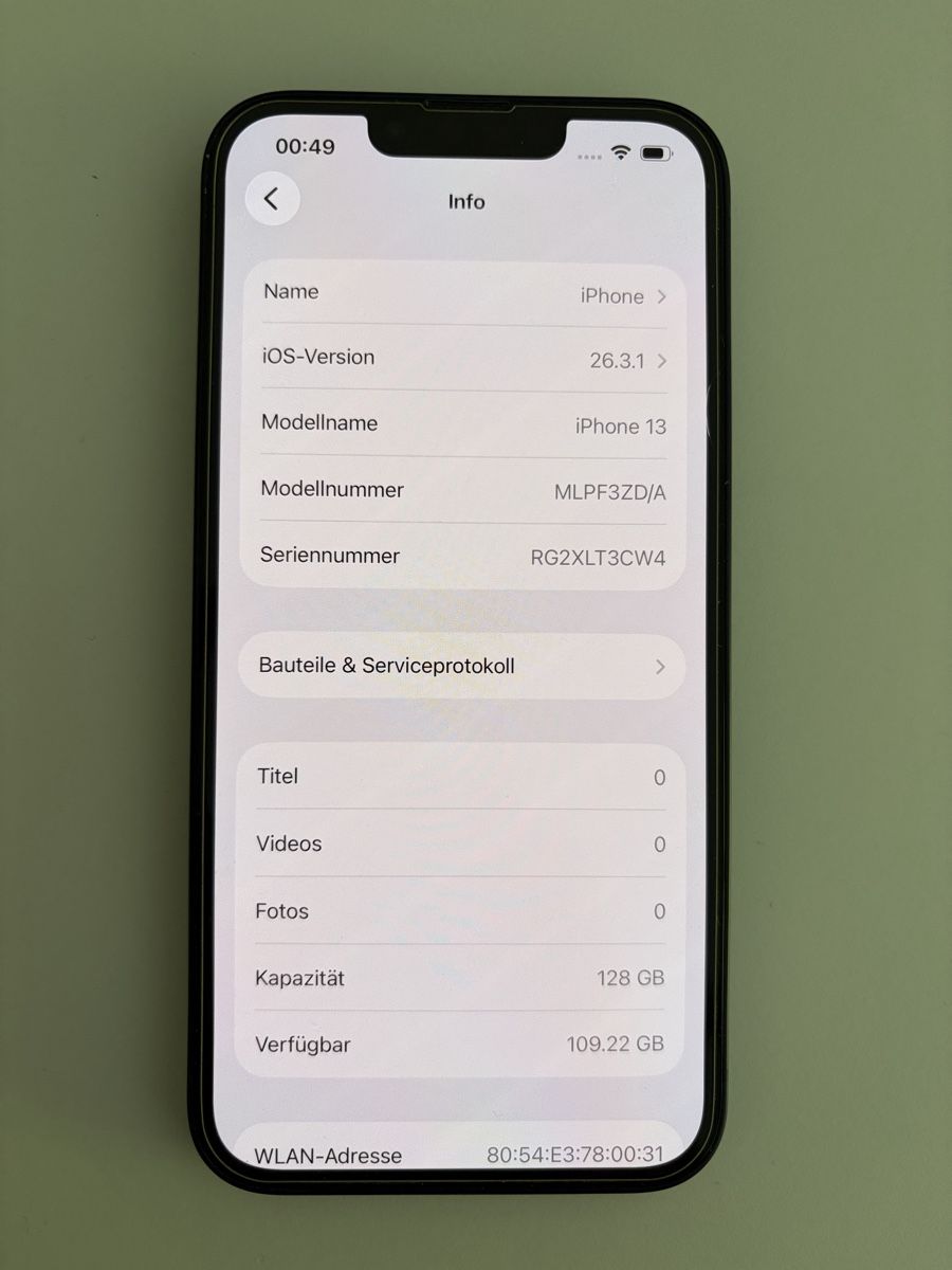Apple Telefoni cellulari / Smartphones: iPhone 13 128GB Midnight – Usato da Zürich venduto da pollo97 3