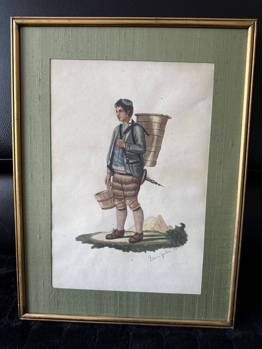 Tableaux: Antike Aquarell Zeichnung,1924. – D'occasion à Biel/Bienne par Katja01112
