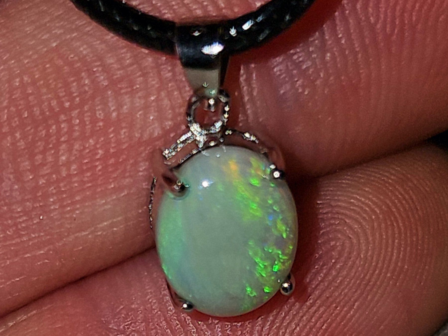 Pietre preziose: Natürlicher Australischer Opal Silber-Anhänger – Nuovo e nell'imballaggio originale da Uerkheim venduto da Winwinner 3
