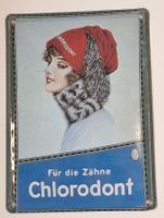 Blechschild CHLORODONT Zahnpasta DDR VEB Leowerke Ostalgie