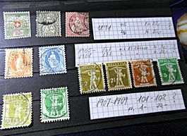 Alte gestempelte HELVETIA / CH  Briefmarken ab 1891 ?