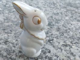 Pfeffer Streuer, Porzellan Hase Handbemalt