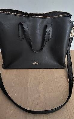 Handtasche von Anna Field mit Laptopfach schwarz